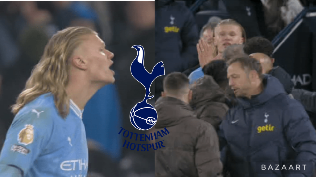 Fans are all disappointed… Erling Haaland has furious argument with Tottenham man after conclusion of six-goal thriller