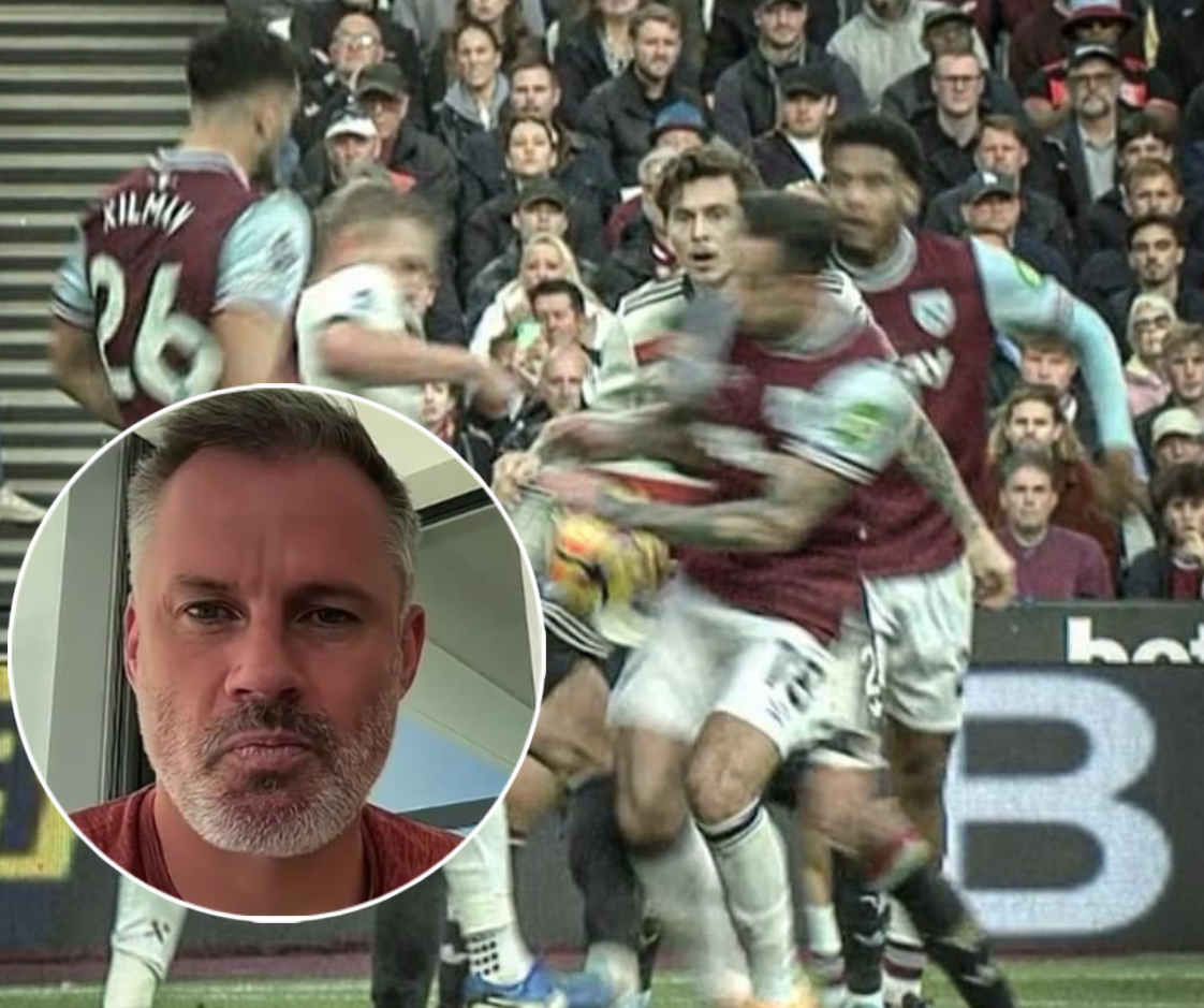 JAMIE CARRAGHER’S REACTION TO WEST HAM PENALTY DECISION HAS GOT EVERYONE TALKING, IT’S GOING VIRAL