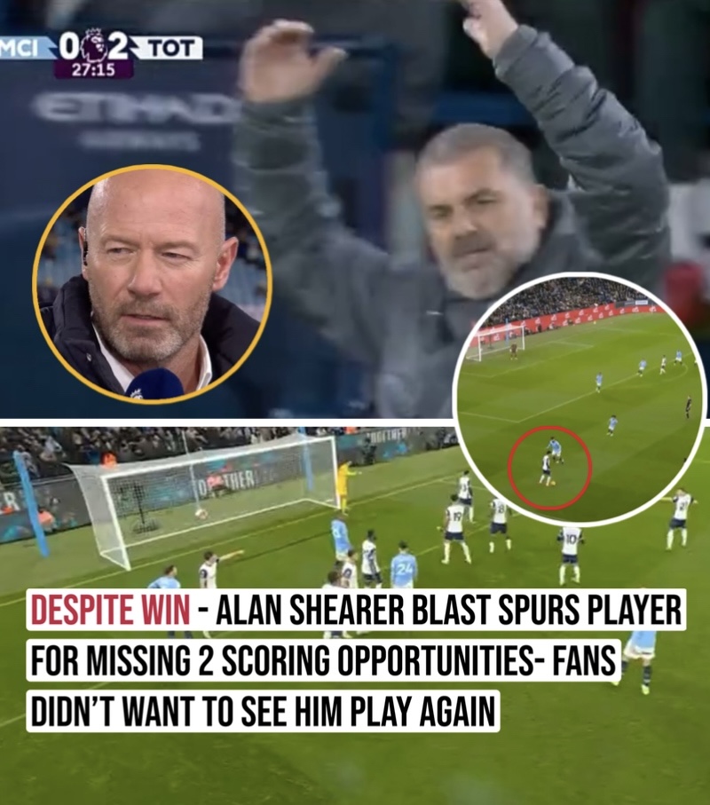 Despite win – Alan Shearer blast spurs player for missing 2 scoring opportunities- fans didn’t want to see him play again