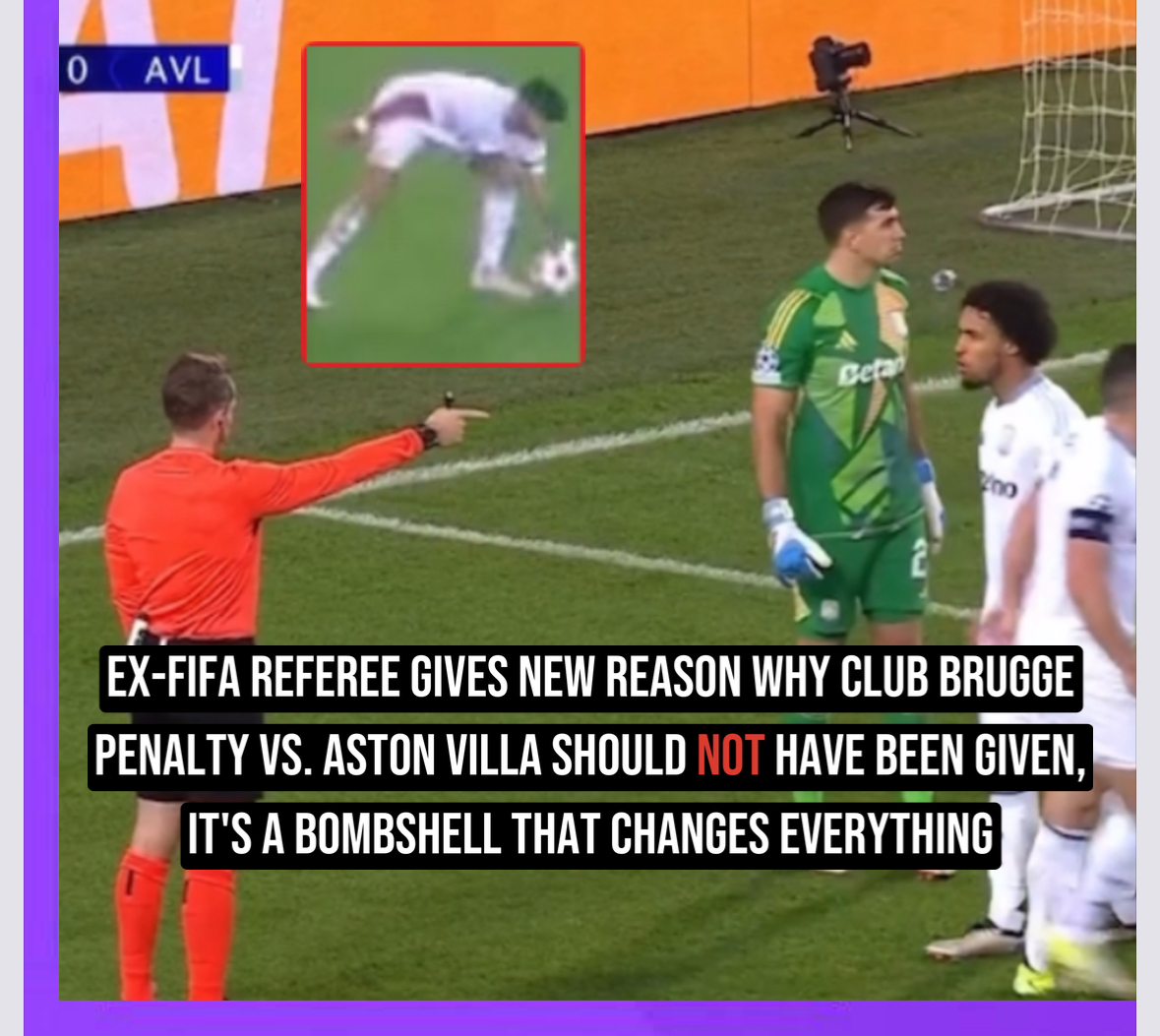 EX-FIFA REFEREE GIVES NEW REASON WHY CLUB BRUGGE PENALTY VS. ASTON VILLA SHOULD NOT HAVE BEEN GIVEN, IT’S A BOMBSHELL THAT CHANGES EVERYTHING