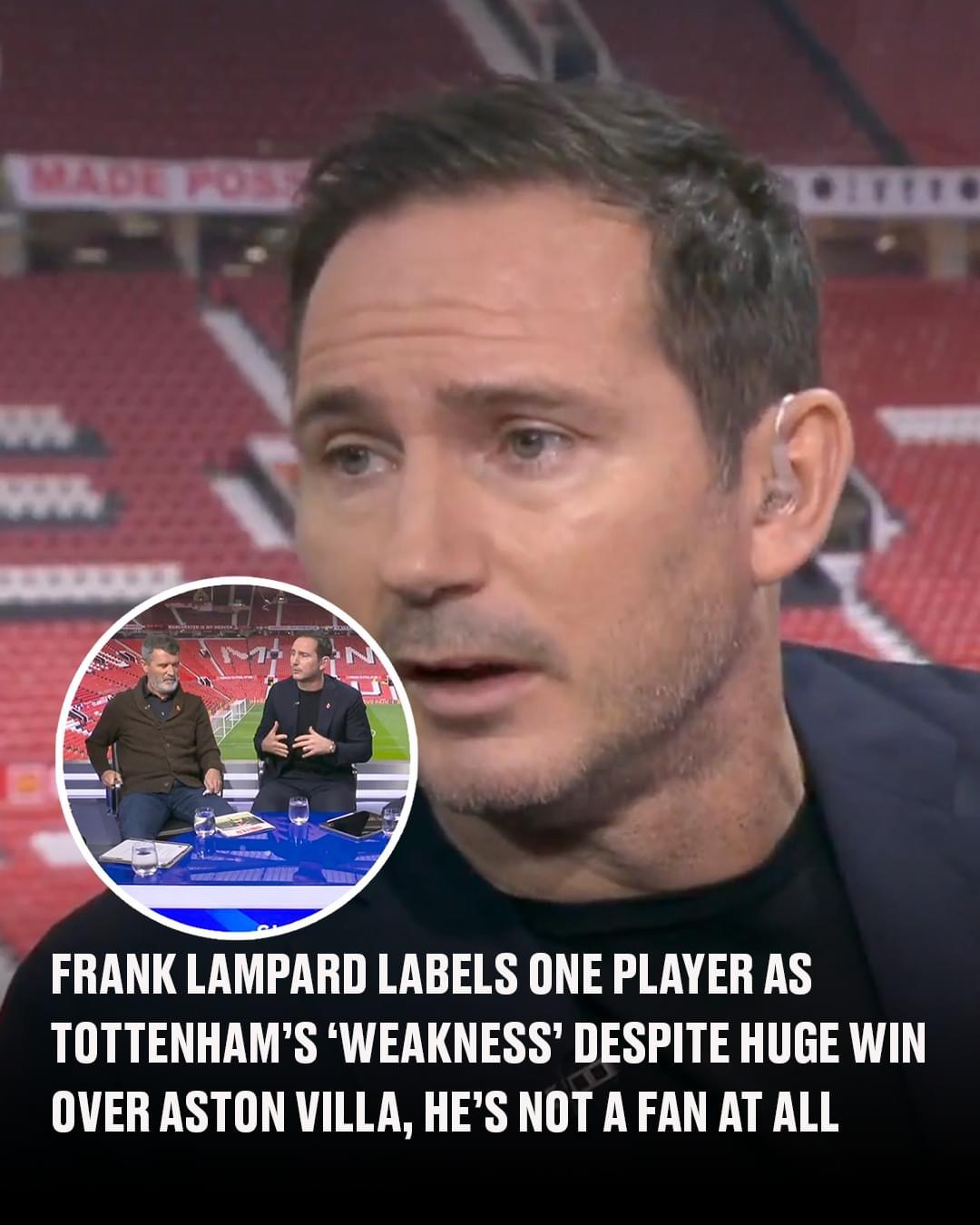 FRANK LAMPARD LABELS ONE PLAYER AS TOTTENHAM’S ‘WEAKNESS’ DESPITE HUGE WIN OVER ASTON VILLA, HE’S NOT A FAN AT ALL