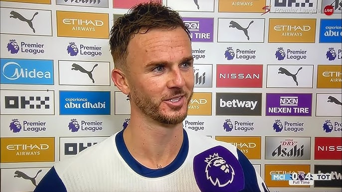 James Maddison Unexpectedly Calls Out Ballon d’Or Winner Rodri with a Cheeky Three-Word Message After Scoring Against Man City – It’s Absolutely Savage