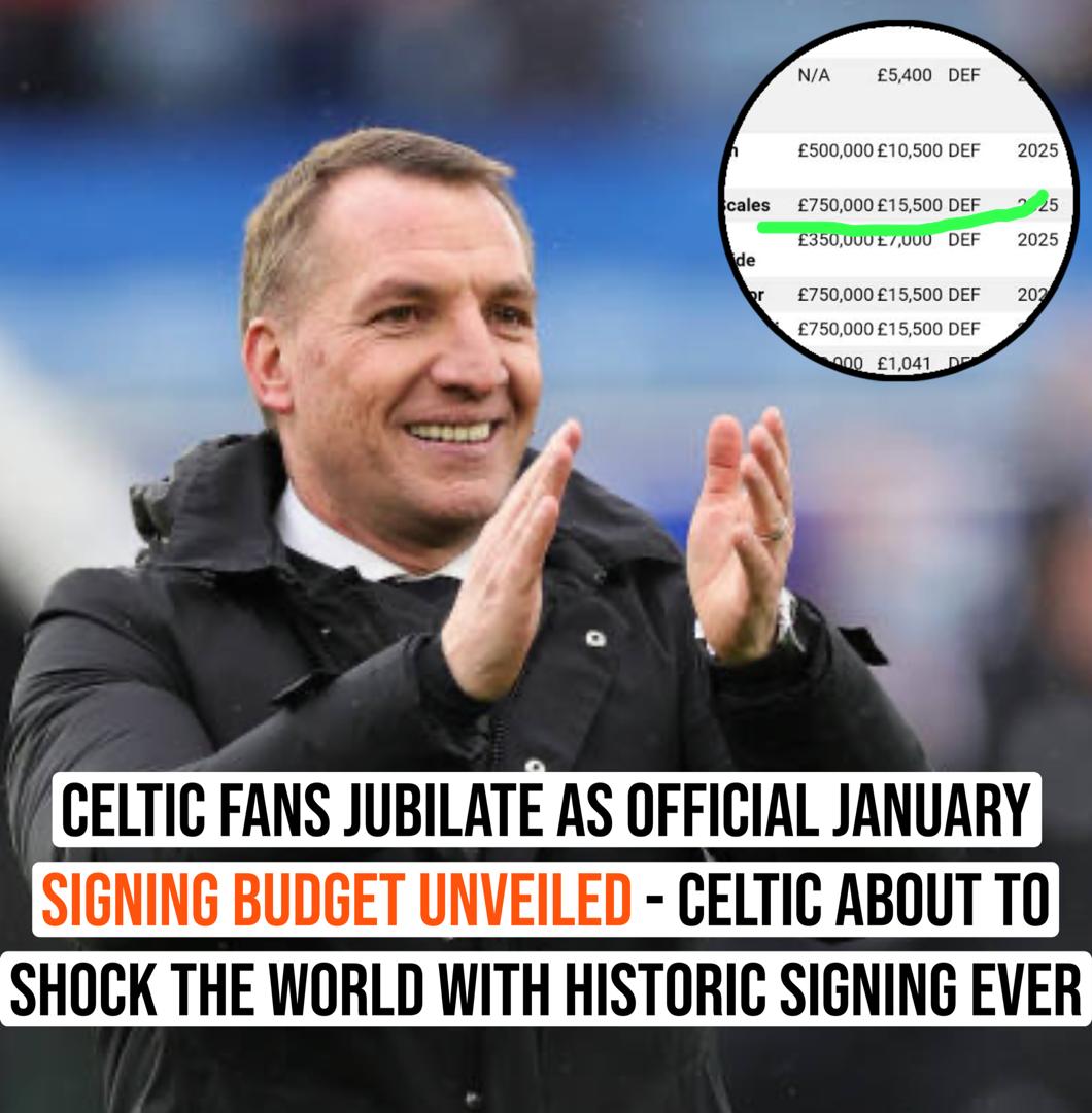 Celtic fans jubilate as official January signing budget unveiled – celtic about to shock the world with historic signing ever