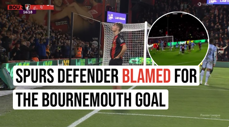 Spurs defender blamed for the Bournemouth goal