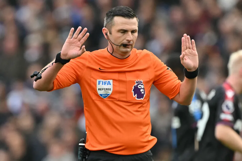 Referee Michael Oliver admits he made ‘mistake’ before Crystal Palace goal against Brighton