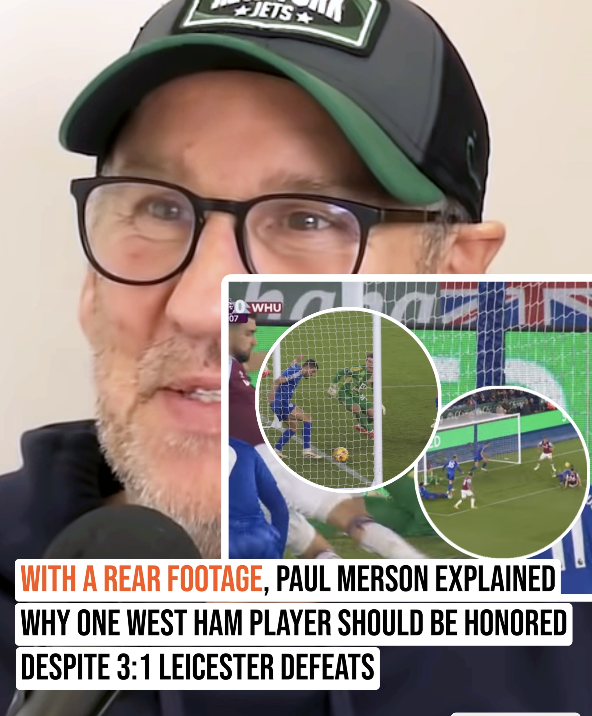 With a rear footage, paul merson explained why one west ham player should be honored despite 3:1 Leicester defeats