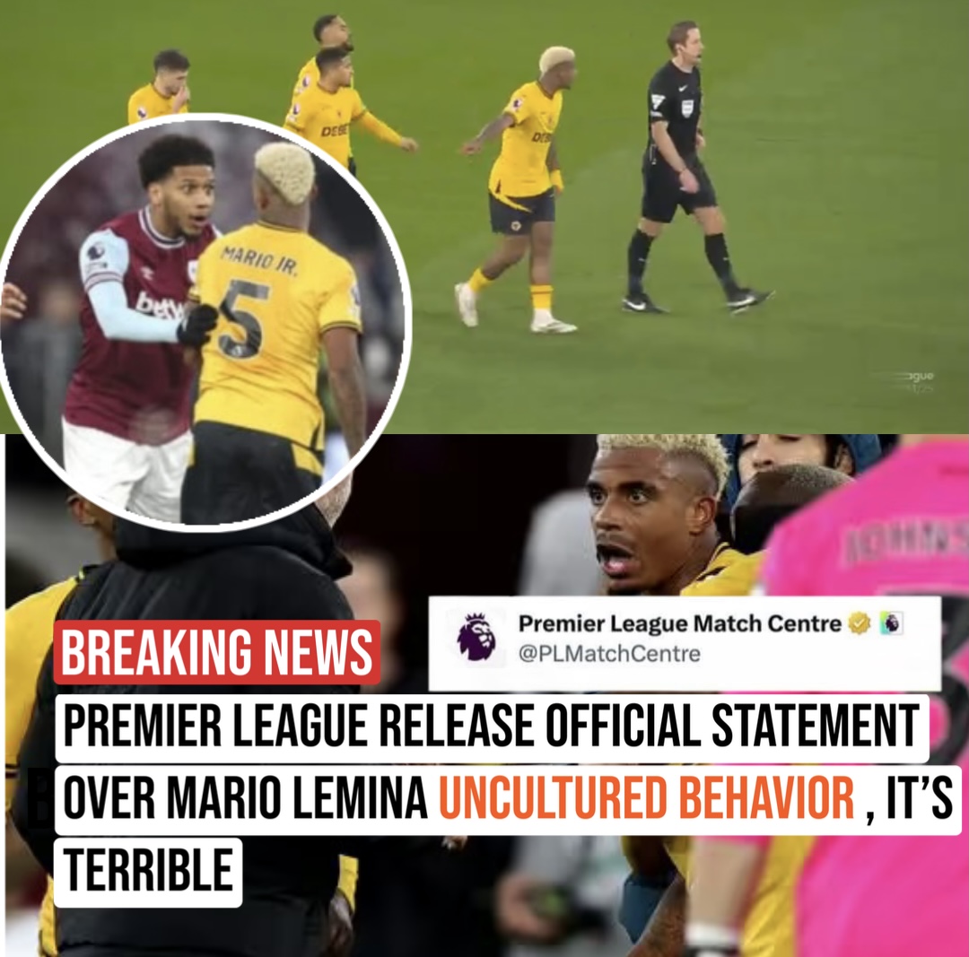 premier league release official statement over mario lemina uncultured behavior , it’s terrible