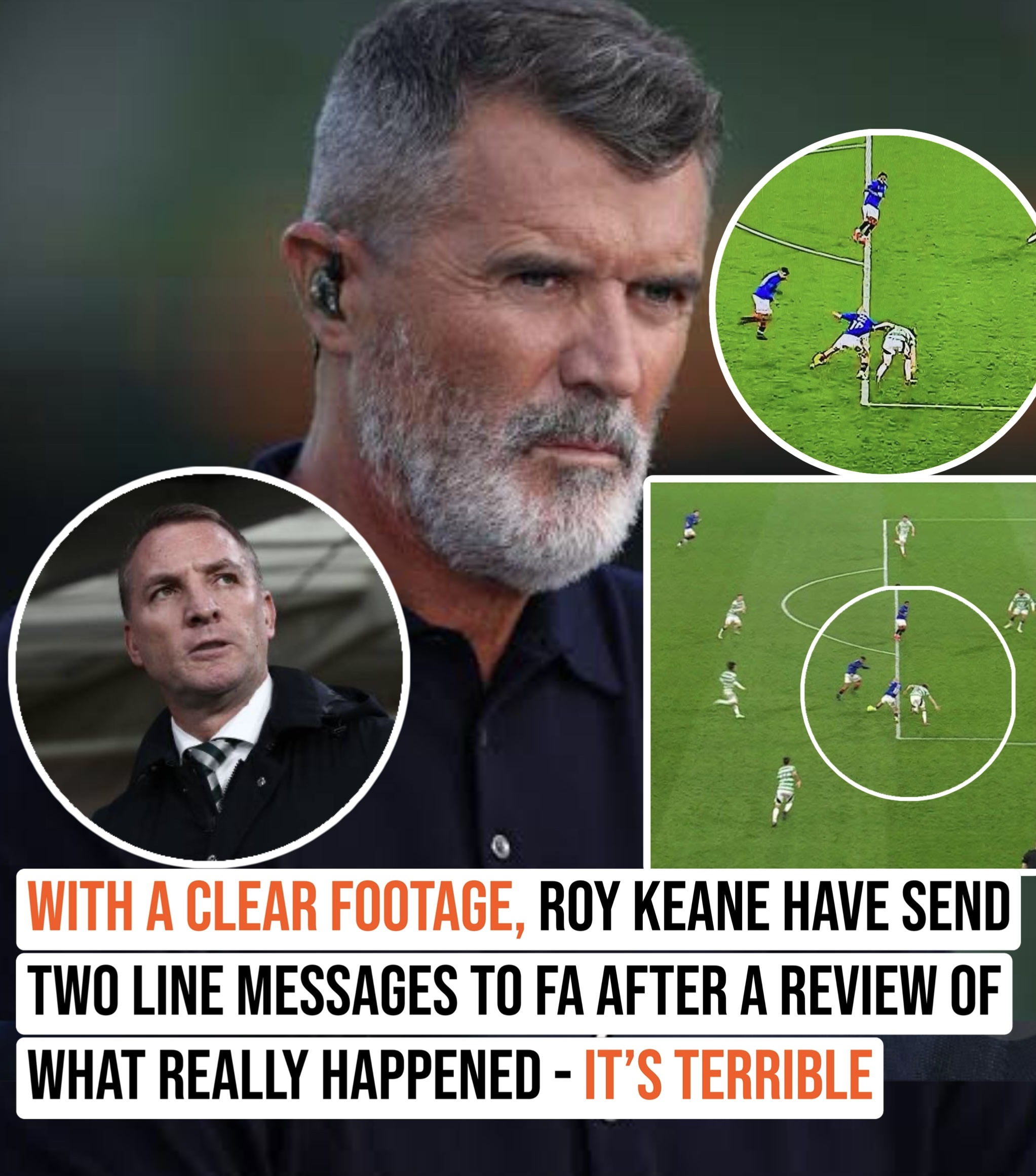 With a clear footage, Roy keane have send two line messages to Fa after a review of what really happened – it’s terrible