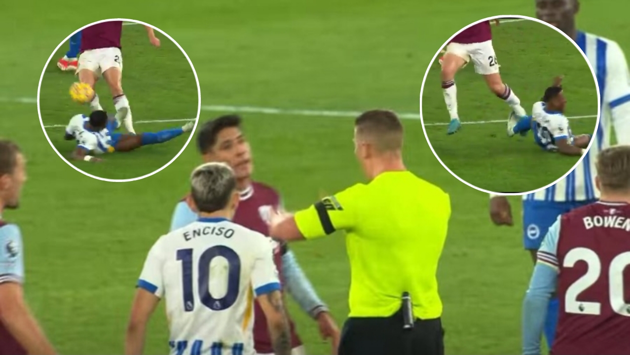 REFEREE’S DECISION IN WEST HAM UNITED VS BRIGHTON INCIDENT LEAVES FORMER FIFA OFFICIAL BAFFLED