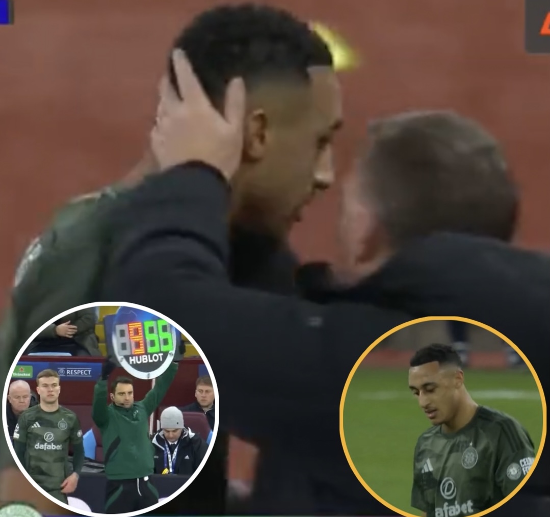 Celtic fans are extremely worried as what idah told Rodgers after substitution emerged with a trending footage