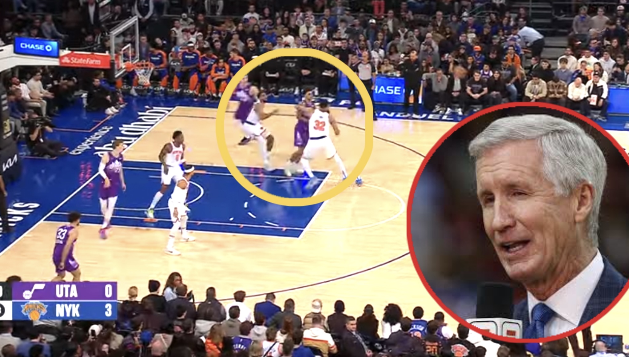 He is very poor- SEND HIM AWAY-  Mike Breen slammed one knicks player for being poor  after what he did vs jazz