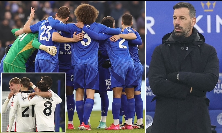 NEW FOOTAGE EMERGES AS RUUD VAN NISTELROOY INVOLVED IN HEATED EXCHANGE WITH LEICESTER PLAYERS AFTER FULHAM DEFEAT WITH ONE PLAYER THE TARGET OF HIS ANGER