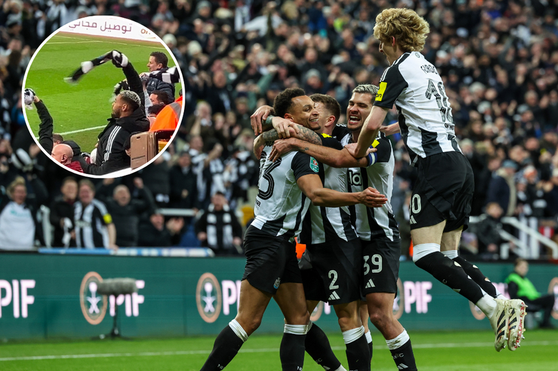 WHAT JOELINTON DID IN THE STANDS AS NEWCASTLE SWEPT ARSENAL AWAY HAS LEFT FANS STUNNED