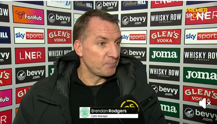 Celtic manager Brendan Rodgers declared he had the right to air his emotions as he claimed the pursuit of unity was his main motivation in calling out the reaction of some fans