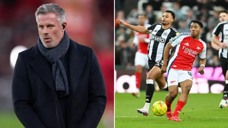 JAMIE CARRAGHER IMMEDIATELY CALLS FOR BAN AFTER SEEING WHAT HAPPENED IN NEWCASTLE VS ARSENAL