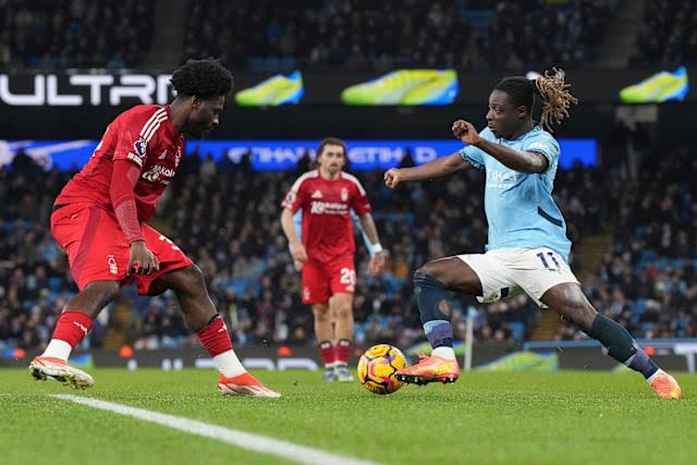 OLA AINA CALLS OUT MANCHESTER CITY STAR WITH SOCIAL MEDIA POST AFTER NOTTINGHAM FOREST’S VICTORY OVER THEM